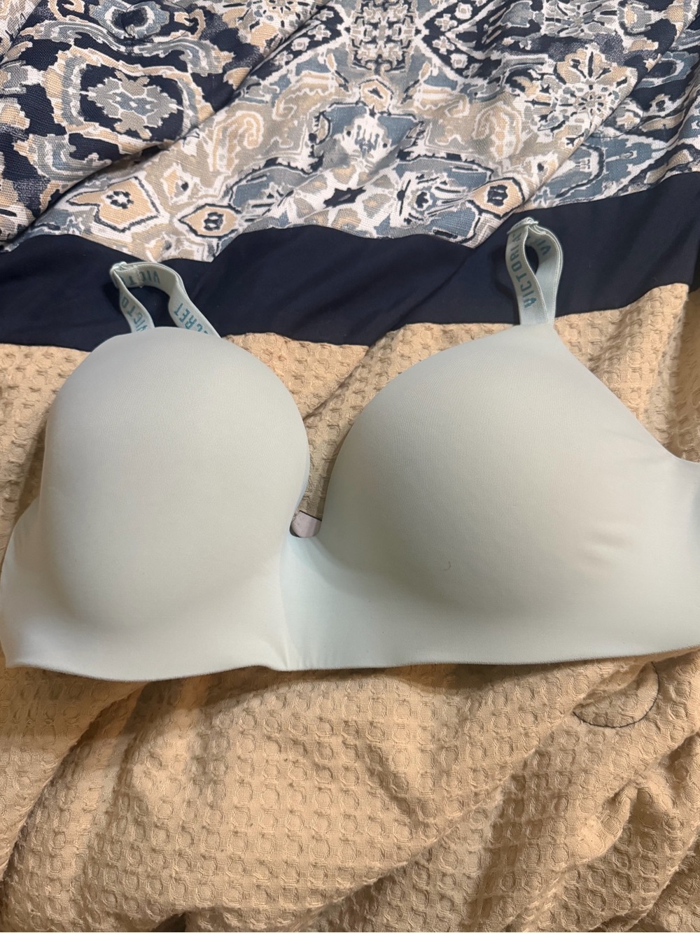 Victoria's Secret Baby Blue Wireless T-Shirt Bra 38D